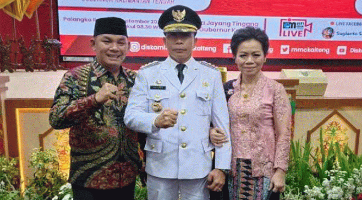 Wakil Ketua DPRD Mura Rahmanto Muhidin menghadiri pelantikan Pj Bupati Mura Hermon