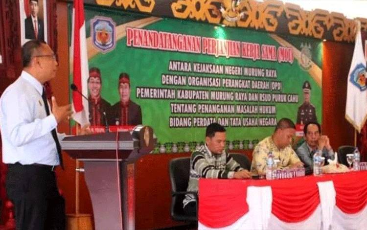Pemkab dan Kejari Murung Raya Jalin MoU Dua Bidang ini
