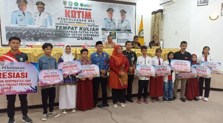 Apresiasi terhadap siswa berprestasi Kotim 2023