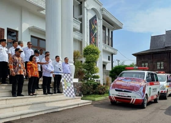 Bupati Kotim Halikinnor melepas keberangkatan Tim Gerebek Stunting, Rabu, 13 Desember 2023.