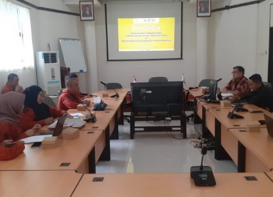 Kepala Dinas Lingkungan Hidup dan Kehutanan (DLHK) Kabupaten Seruyan, Muhamad Mukhlis saat mengunjungi BSPJI Banjarbaru.