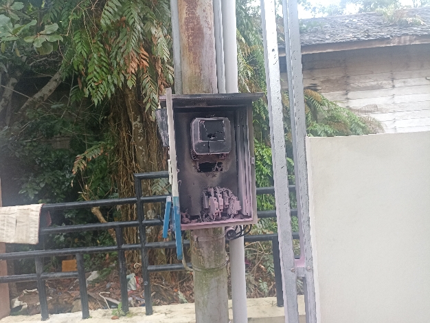 Sebuah Panel Listrik di Samsat Sampit Meledak