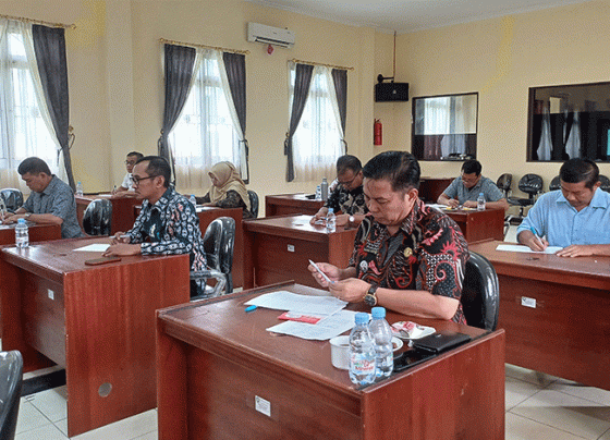 Suasana seleksi asesmen JPT Pratama Pemkab Kotim, Minggu, 17 Desember 2023.