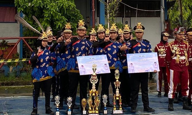 Tim LKBB SMPN 2 Sampit Juara Umum Taruna Wijaya Kartika Competition di SMAN 1 Sampit, Senin 18 Desember 2023.
