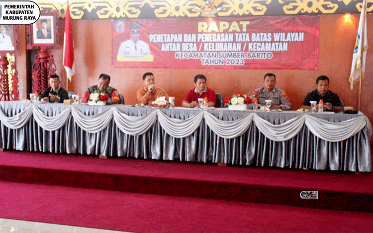 Kecamatan Sumber Barito Gelar Rapat Penetapan Tata Batas Desa/Kelurahan
