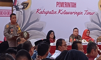 Wakapolres Kotawaringin Timur Kompol Yosep Thomas Tortet memaparkan kondisi kamtibmas selama 2023, Kamis, 28 Desember 2023.