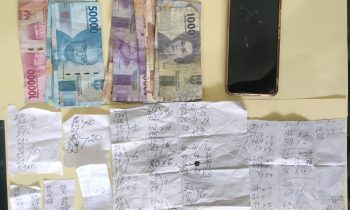 Barang bukti hasil pengungkapan judi togel yang diamankan Satreskrim Polres Kotim