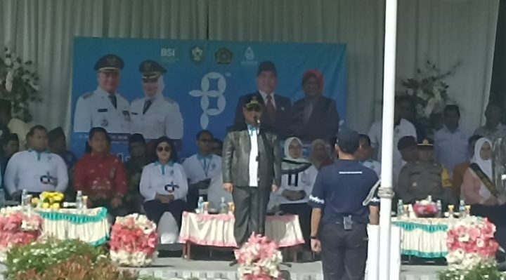 Bupati Kotim, Halikinnor saat menjadi Pembina Upacara Peringatan Hari Amal Bakti ke 78 Kemenag, Rabu 3 Januari 2024