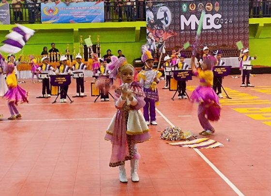 Gemasnya aksi siswa siswi TK di Sampit mengikuti Mentaya Marching Band Competition, Sabtu 27 Januari 2024
