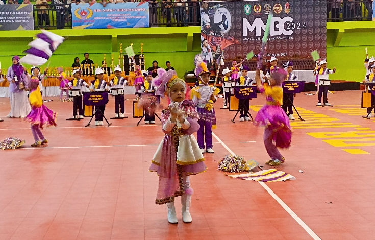 Gemasnya Aksi Siswa TK di Sampit Ikuti Mentaya Marching Band Competition