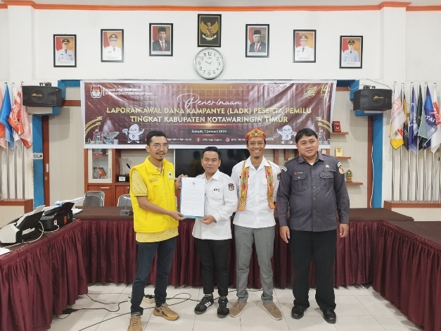 KPU Kotim Terima Laporan Awal Dana Kampanye Parpol, Segini Nilainya