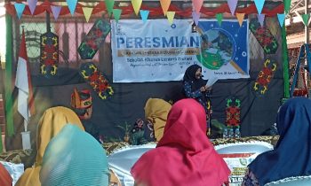 Kabid Pembinaan Pendidikan Khusus Disdik Kalteng, Roslita memberikan sambutan saat peresmian Sekolah Khusus Lentera Nurani, Sabtu 20 Januari 2024