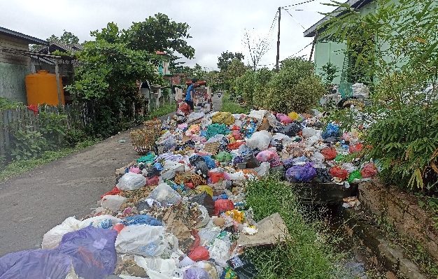 Kondisi sampah di Depo dekat SMPN 3 Sampit, Rabu 17 Januari 2024