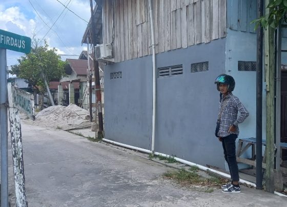 Lokasi penangkapan MJ oleh Unit Reskrim Polsek Baamang.