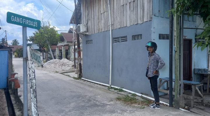 Lokasi penangkapan MJ oleh Unit Reskrim Polsek Baamang.