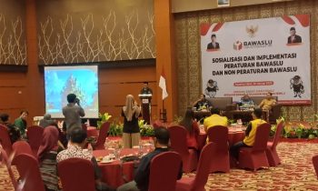 Parpol di Kotim mengikuti Sosialisasi Peraturan Bawaslu dan Non Peraturan Bawaslu, Jumat 26 Januari 2024