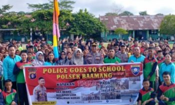Siswa siswi SMPN 9 Sampit Antusias Ikuti Sosialisasi Kenakalan Remaja Police Goes to School Jumat 12 Januari 2024