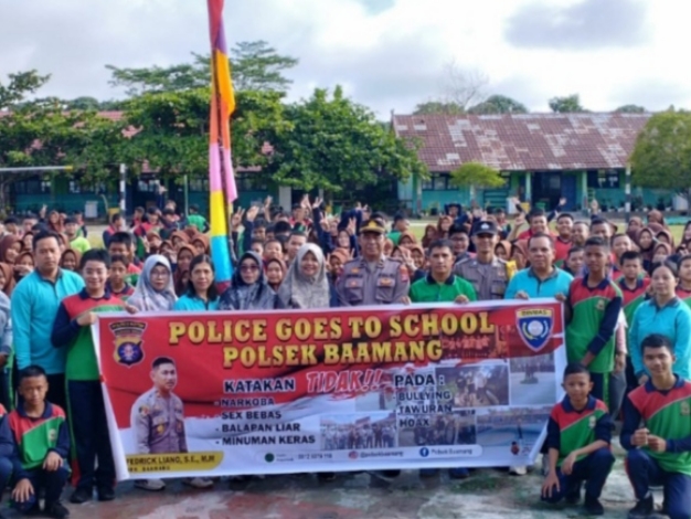 Siswa-siswi SMPN 9 Sampit Antusias Ikuti Sosialisasi Kenakalan Remaja Police Goes to School