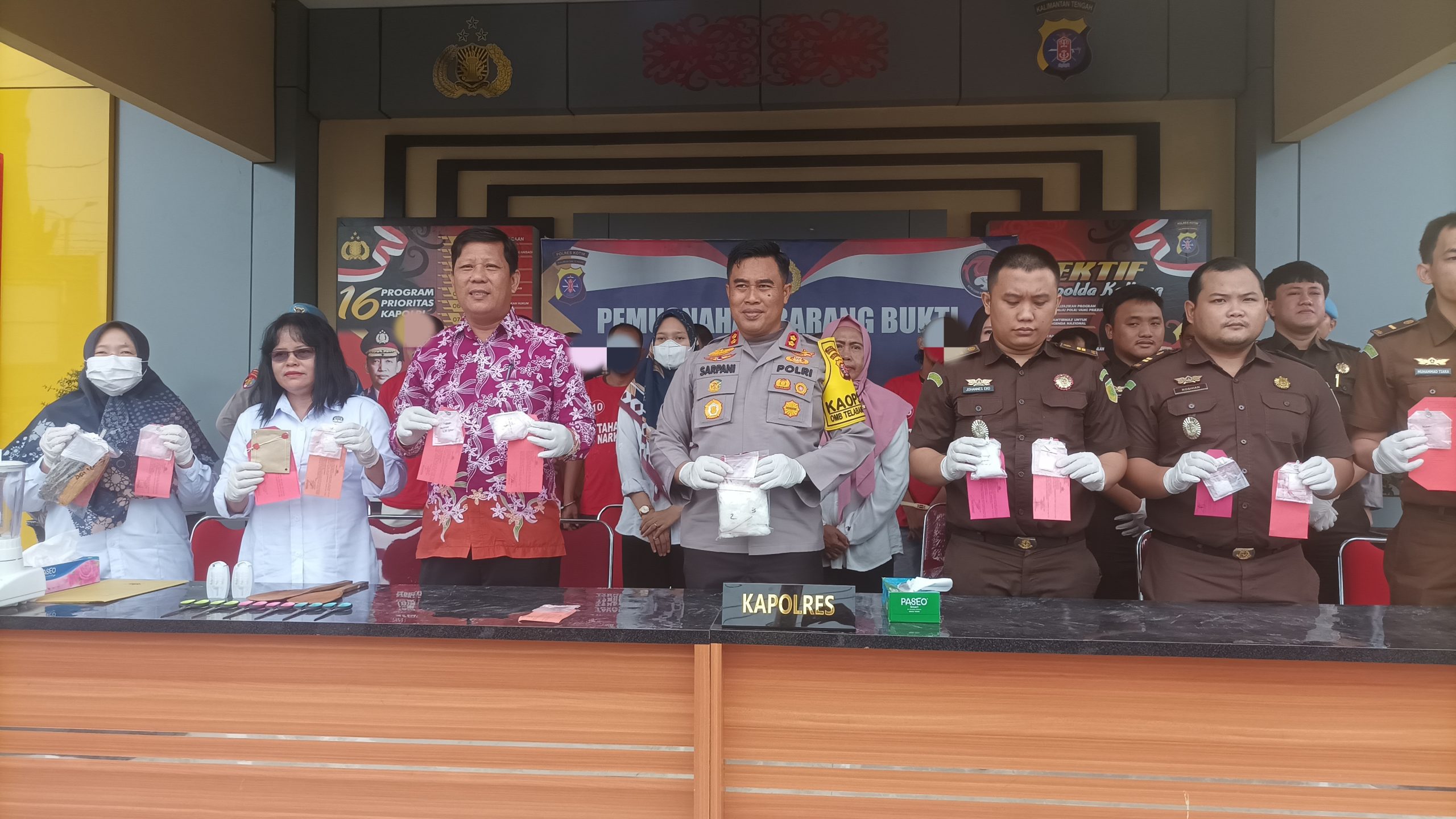 Polres Kotim Musnahkan Sabu dan Ganja Hampir Senilai Rp 1 Miliar