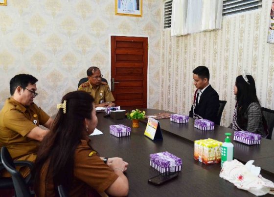 Kadis Kesehatan Suyuti Syamsul saat Audiensi bersama Duta Kesehatan Kalteng tahun 2024