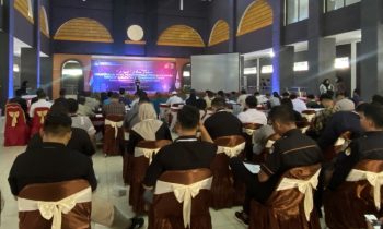 Perwakilan partai politik di Kotim menghadiribRapat Pleno tingkat kabupaten di aula Islamic Center, Sabtu, 24 Februari 2024