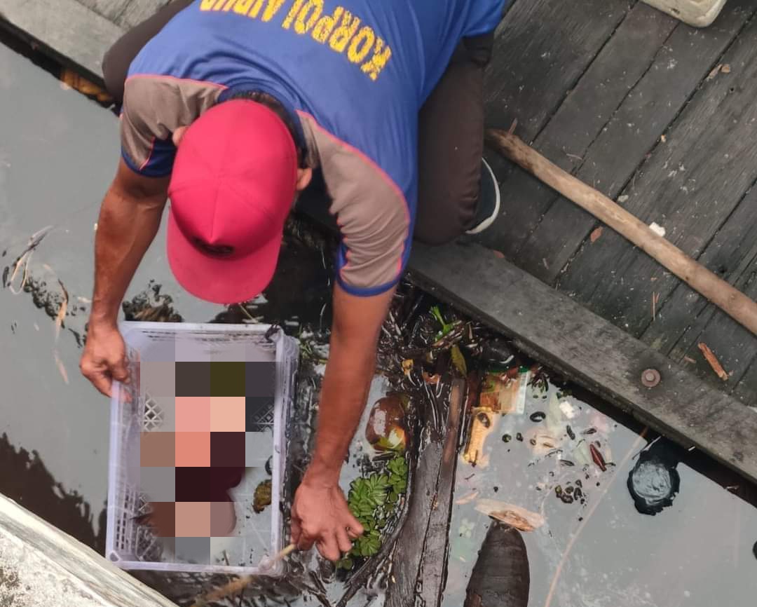 Jasad Bayi Mengapung di Sungai Mentaya Gegerkan Warga Sampit