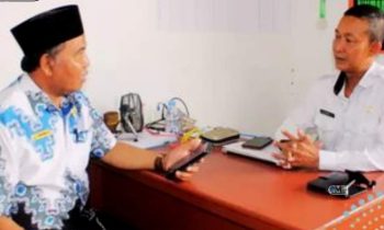 Kepala Bidang PIKP Mura Hendry Januardy menerima kunjungan Kepala Kemenag Mura, Marzuki Rahman, belum lama ini.