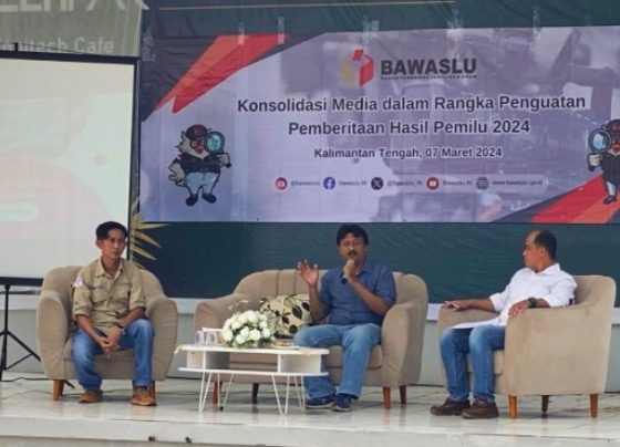 Konsolidasi media dalam rangka penguatan pemberitaan hasil pemilu 2024, dilaksanakan Bawaslu di Kota Palangka Raya, Kamis, 7 Maret 2024.