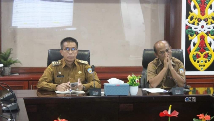 Pemkab Mura Mengikuti Rakor Pengendalian Inflasi dengan Kemendagri