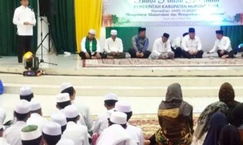 Safari Ramadan Pemkab Mura di Aula Masjid Agung Al Istiglal, Kota Puruk Cahu, Jumat sore, 22 Maret 2024.