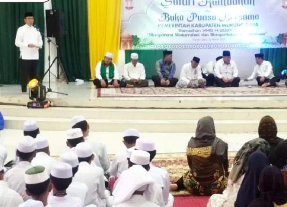 Safari Ramadan Pemkab Mura di Aula Masjid Agung Al Istiglal, Kota Puruk Cahu, Jumat sore, 22 Maret 2024.