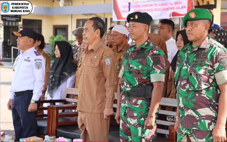 Asisten I Setda Murung Raya Hadiri Apel Gelar Pasukan Operasi Keselamatan Telabang