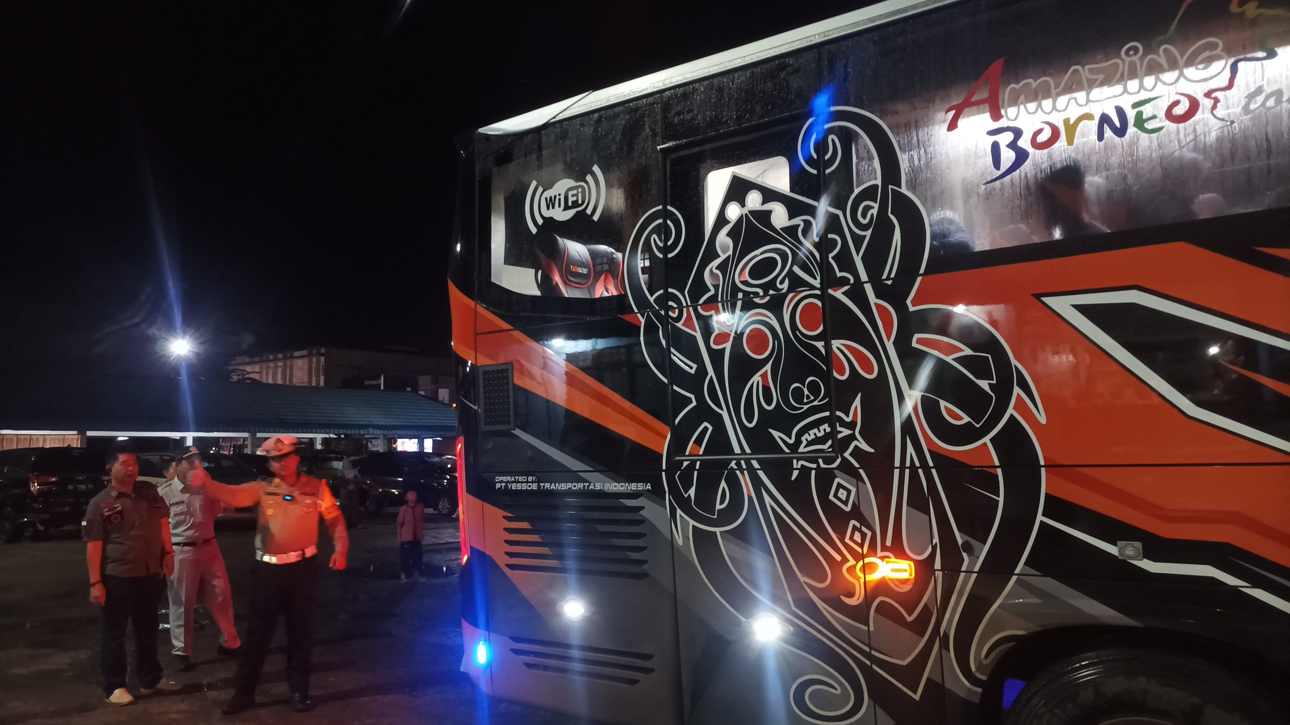 Satlantas Polres Kotim Imbau Sopir Bus Agar Taat Terhadapan Aturan Lalu Lintas