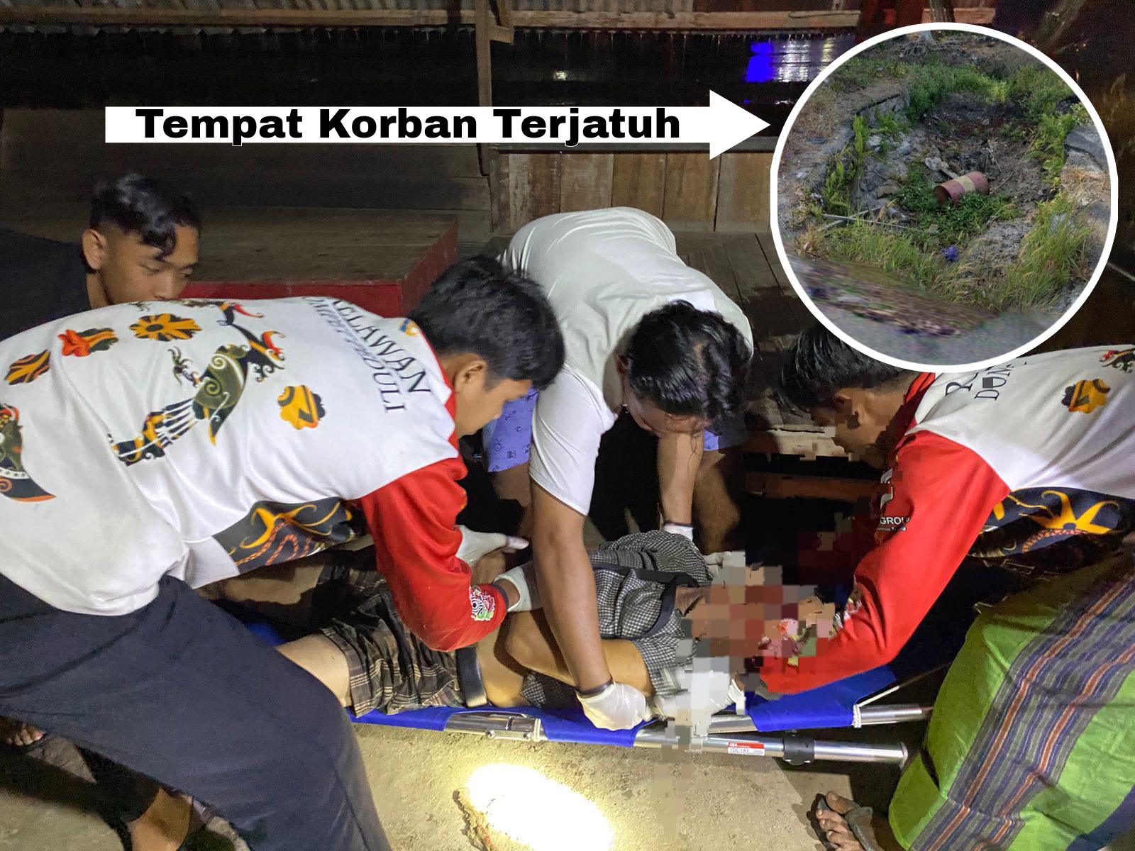 Minim Penerangan, Lansia Tewas Didalam Aspal Berlubang