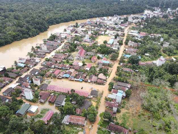 Banjir Merendam 12 Desa dan 1 Kelurahan di Telaga Antang dan Mentaya Hulu