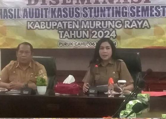 Diseminasi hasil audit kasus stunting Kabupaten Murung Raya semester I,2024, Senin, 6 Mei 2024