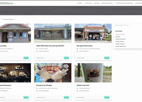 Informasi UMKM Seruyan tersaji di seruyankab.go.id portal resmi Pemkab Seruyan