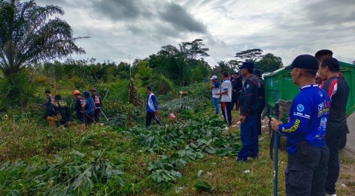 Pembersihan lahan yang akan dijadikan kawasan pengembangan Bandara H Asan Sampit, Rabu, 22 Mei 2024.