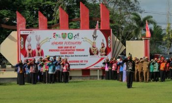 Pemkab Kotim melaksanakan Upacara Peringatan HUT ke 67 Kalteng dan Harkitnas ke 116, Senin, 27 Mei 2024