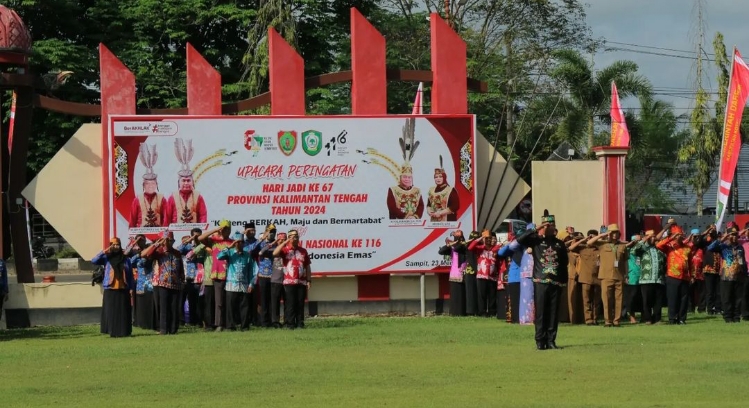 Upacara Peringatan HUT Ke-67 Kalteng, Pemkab Kotim Ingatkan Falsafah Huma Betang