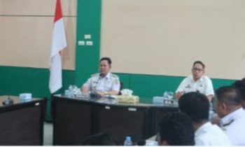 Pj Bupati Katingan, Saiful memimpin rakor rencana pembangunan trase Jalan PPKH Kereng Pakahi Kampung Melayu, Rabu, Mei 2024