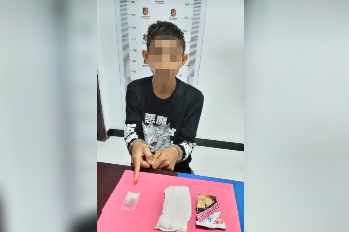 Polsek Baamang Ringkus Pemuda Bawa Sabu