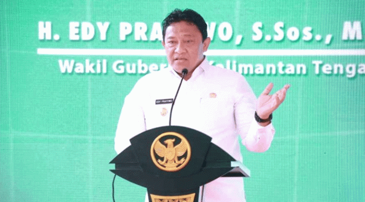 Wakil Gubernur Kalteng H Edy Pratowo menyampaikan sambutannya, Rabu, 23 Mei 2024.