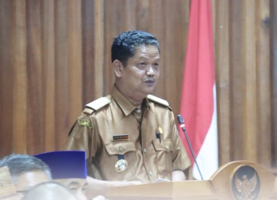 pj Bupati Seruyan Djainuddin Noor saat membuka Pendampingan Penguatan Penyelenggaraan Sistem Pengendalian Intern Pemerintah (SPIP) Terintegrasi