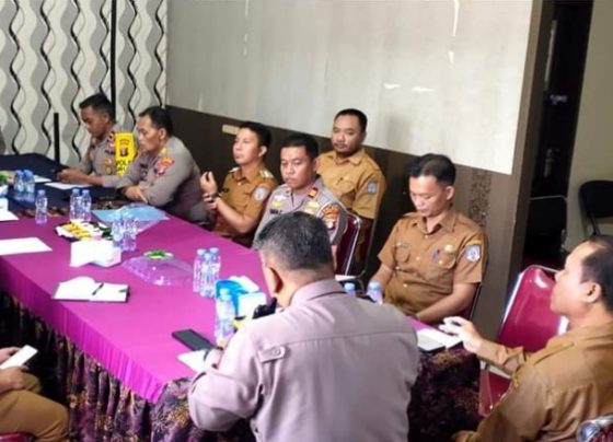 rapat persiapan dan pematangan kegiatan Gebyar Posyandu Presisi Polda di aula Pos Polisi, Bundaran Emas, Senin, 6 Mei 2024