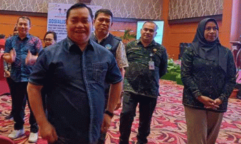 Bupati Kotim Halikinnor menghadiri sosialisasi juknis penggunaan dana BOS, Sabtu, 22 Juni 2024.