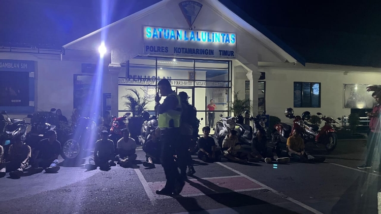Polisi Kembali Tindak Balap Liar di Kawasan Bandara H Asan Sampit