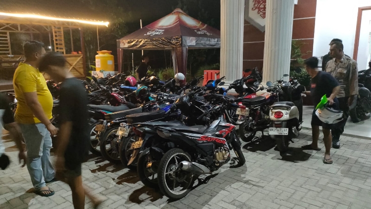 Diduga Balapan Liar Puluhan Motor Diamankan Polsek Baamang