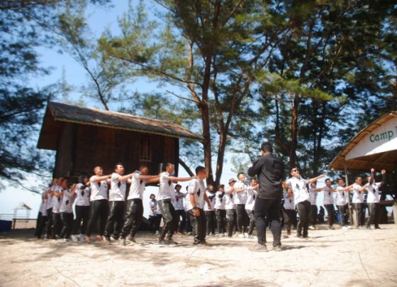 Kegiatan Pembinaan FMD Lapas Sampit yang berlangsung di Ujung Pandaran.