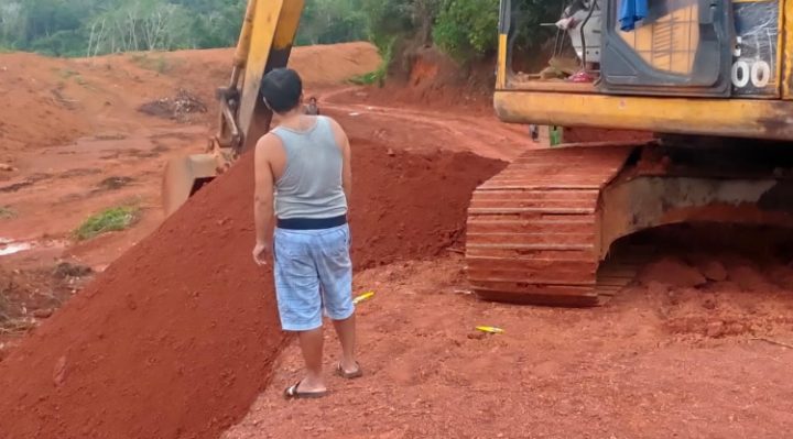 Lokasi galian C yang diduga Ilegal di Kecamatan Cempaga.